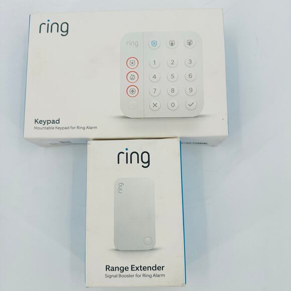 Ring Alarm System Mountable Keypad 2nd Gen + Range Extender Signal Booster Lot - Picture 1 of 9